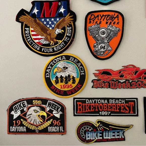 Harley and Daytona Beach Bike Week Embroidered Sew On Patches (21) - Picture 6 of 13